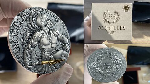 ACHILLES Great Greek Mythology 2 Oz Silver Coin 2000 Francs Cameroon 2023
