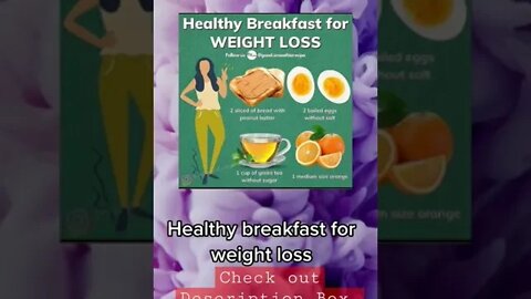 HEALTHY BREAKFAST FOR WEIGHT LOSS#shorts #healthy #wightloss #feetness #helthtips