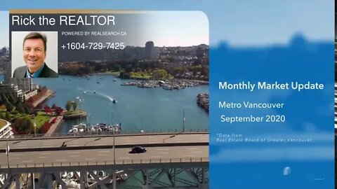 Real Estate Market Update | Greater Vancouver | September 2020 | Rick the REALTOR®