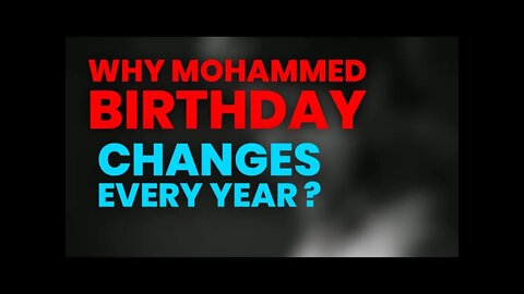 Why Mohammed birthday changes every year ? Christian Prince explain