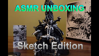 ASMR Unboxing Spawn With Throne Sketch Edition (McFarlane Toys, Gold Label)