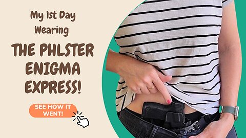 My 1st full day wearing the Enigma Express Holster!