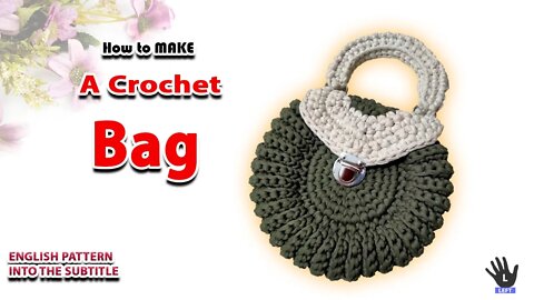 How to make a crochet half - circle bag ( Left - Handed ) - crafting wheel.