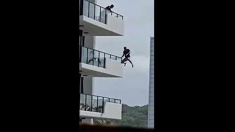 Man Jumps From 5th Floor Into Swimming Pool To Evade Arrest