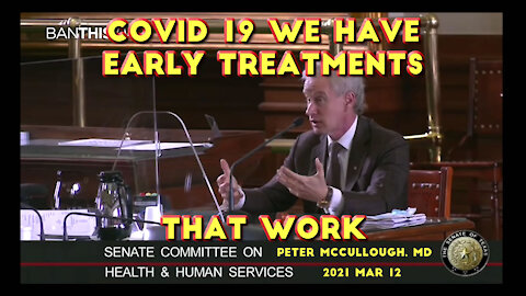 2021 MAR 12 Dr McCullough Testifies at TX HHS COVID 19 we have working Early Treatments that work