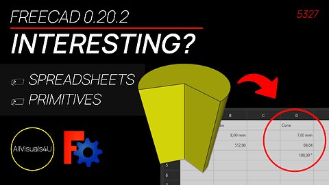 📇 Primitives And Spreadsheets - FreeCAD Parts - FreeCAD Spreadsheet Tutorial