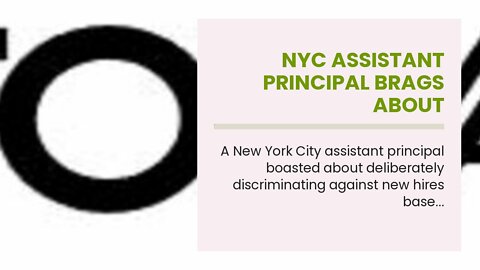 NYC Assistant Principal Brags About Discriminatory Hiring Practices Against Conservatives