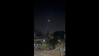 the moon is looking like a night sun São Paulo-Brazil