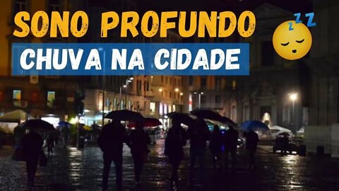 Som de chuva, trovão e raios com tela preta para dormir mais fácil