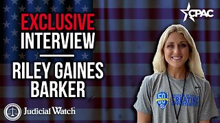 Riley Gaines Barker w/ Judicial Watch @ CPAC 2023