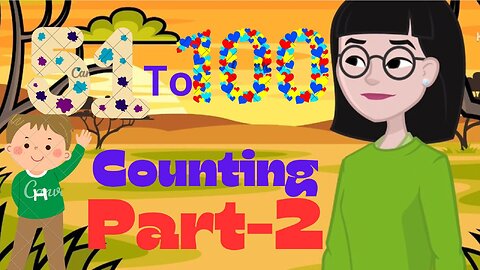 Counting 51 to 100 with English words |Full detail Counting video | 51 से 100 तक गिनती| For kids