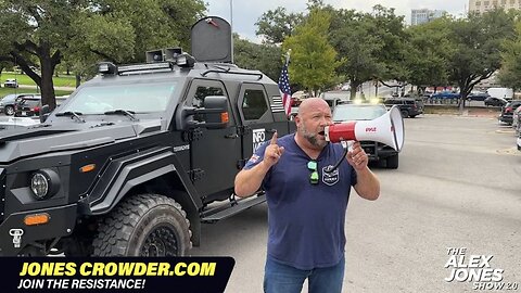 Alex Jones Harassed by "Law Enforcement" for Protesting New COVID Mandates in Texas!