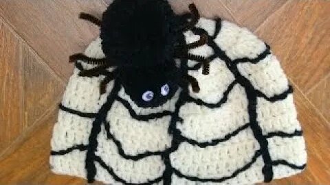 Crochet Spider Web hat - Spooky Hat