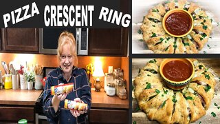 STUFFED PIZZA CRESCENT RING RECIPE | Easy Lunch or Dinner Idea