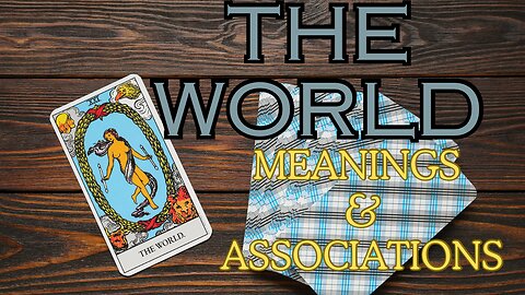 The World tarot card - Meanings and associations #theworld #theworldtarot #tarotary #tarotcards