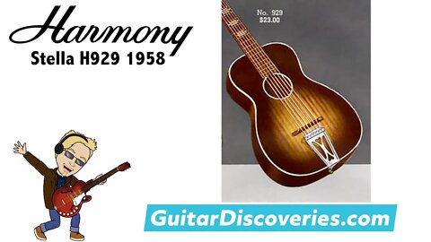 My '58 STELLA H929 - JAVA JIVE on Harmony's $23 Parlor Guitar