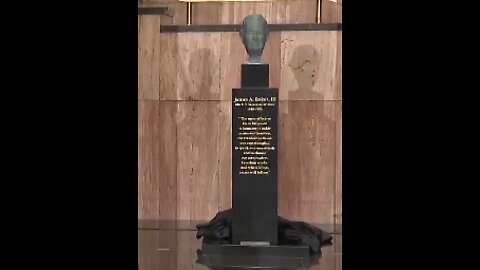 unveiling of a bronze bust in honor of former Secretary of State James Baker