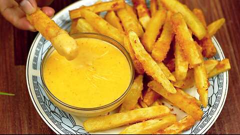The Best Way to Make French Fries at home with Butter Cheese Sauce