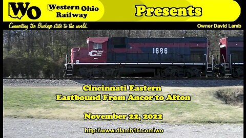 Cincinnati Eastern Eastbound Between Ancor and Afton