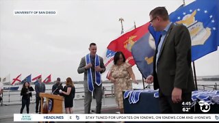 University of San Diego celebrates military-connected grads aboard USS Midway