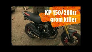 Lifan mini KP 150cc carburetor up grade big bore kit 200cc GROM KILLER PART 1