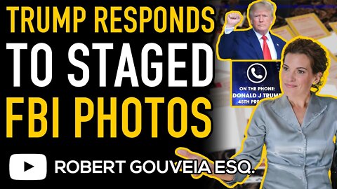 Trump RESPONDS to Mar-a-Lago Photo Saying FBI STAGED the SLOPPY SCENE