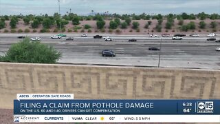 Filing a claim from road damage on US 60, I-40