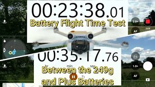 DJI Mini 3 Pro - Real Time Battery Time - 249g & Plus Batteries