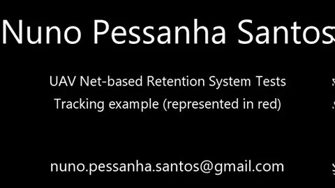 UAV Net-based Retention System Tests - Tracking example (represented in red)
