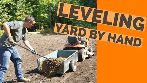 Leveling Yard with Sand using a Husqvarna Garden Tractor