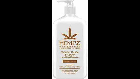 Hempz Tahitian Vanilla & Ginger Herbal Body Moisturizer, 17 Ounce