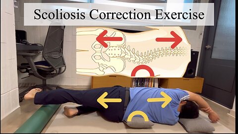 Scoliosis Exercise in Side Lying (For Lumbar Curve on right side)