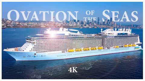 Ovation of the Seas Departs Port of Seattle - 4K