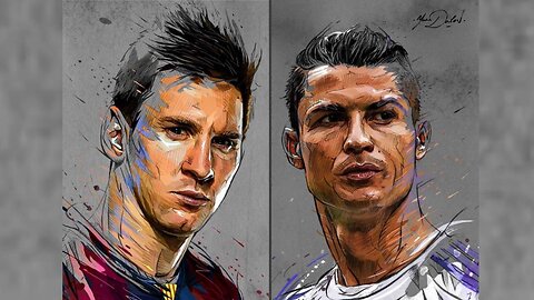 Drawing Ronaldo and Messi #football #cristianoronaldo #cr7 #siuuuu