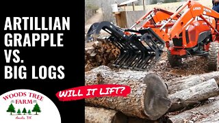 Artillian Compact Tractor Grapple vs. Big Logs #230