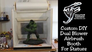 Custom DIY Dual Blower Airbrush Booth Build for Statues