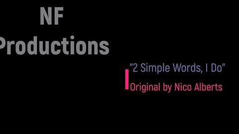 2 Simple words I do - By Nico Alberts