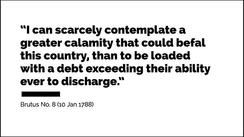 The National Debt is a National Calamity