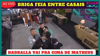 Power Couple Ao Vivo: Matheus Br1ga Com Hadballa; Cartolouco Quebra Cenário; Confusão Entre Casais!