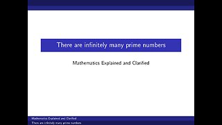 There are infinitely many prime numbers