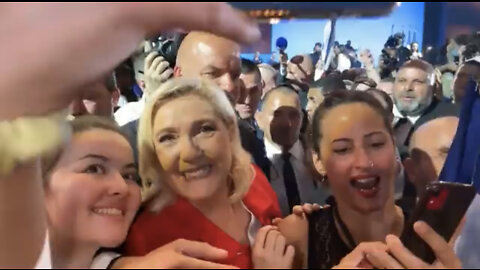 Le Pen is swamped by admirers everywhere she goes