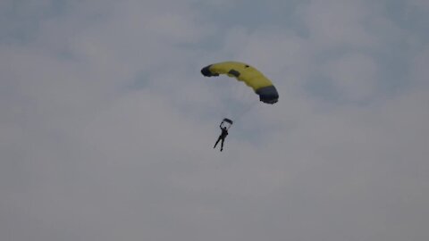 The Leap Frogs fall from the sky in Boise during Navy Week