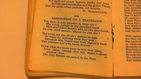 Admonition To A Traveller - W. Wordsworth