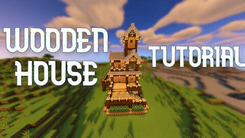 Minecraft: How to Build a Wooden House Tutorial Easy Survival House with schematic