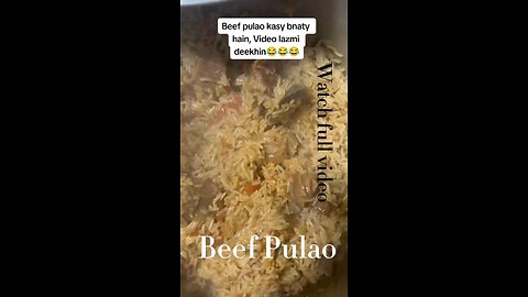 Beef Pulao | Short process of making. #dubai