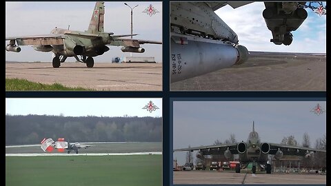 Russia's Su-25 ground-attack aircraft engage facilities and armour
