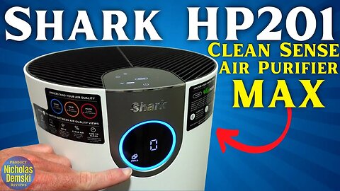 Shark HP201 Clean Sense Air Purifier MAX for Home, Allergies, HEPA Filter, 1000 Sq Ft, Large Room