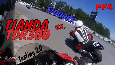 TIANDA TDR300 vs. S1000RR. FP4 @ Mission Raceway | Irnieracing Testing 2.0