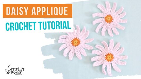 How to crochet a Daisy Flower Applique for beginners!