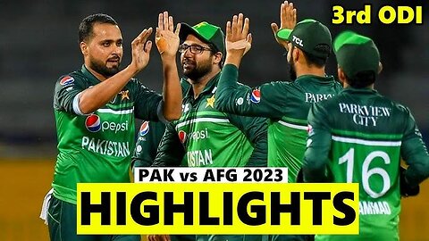 Pakistan vs Afghanistan 3rd ODI highlights 👍